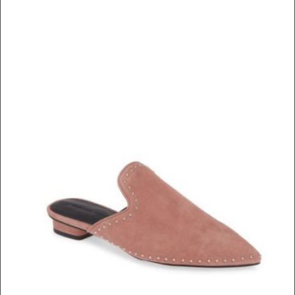 Pink Rebecca Minkoff Chamille Stud Mules Slides
